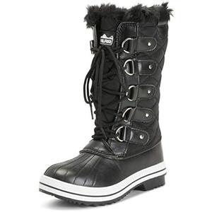 POLAR Womens Snow Boot Nylon Tall Winter Fur Lined Snow Warm Waterproof Rain Boot SIZE 10 US