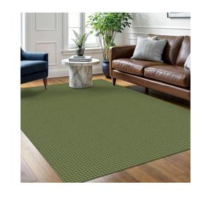Ivissy Braided Area Rug 5x7 Ft Washable Rugs for Living Room Non Slip Bedroom Rugs Boho Dining Room Rug Cotton Living Room Woven Floor Carpet for Nursery Playroom, Green
