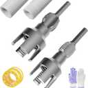 Integrated Internal & External Pipe Threading Tool (1/2" & 3/4" Dies) | New Dual-Function PVC Pipe Threader Kit | Electric Drill Compatible for Leak-Free Plumbing, DIY & Electrical Conduits