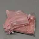 QIANF 20 Pcs Pink Small Organza Bags 4X6 inch for Wedding Favors with Drawstring, Mini Mesh Gift Bags Jewelry Pouch for Candy Bridal Shower Party Favor Baby Shower Christmas