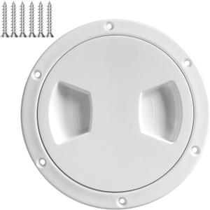 Boat 5 Inch Inspection Port Boat Access Seal Kayak Hatch Plus RV Marine Tight Hole Cover Lid (White)