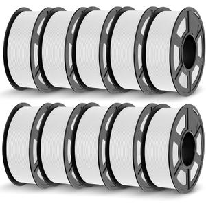 JAYO PETG Filament 1.75mm Bundle 11KG, Strong Toughness PETG 3D Printer Filament, Dimensional Accuracy +/- 0.02 mm, Fits for Most FDM 3D Printers (White)