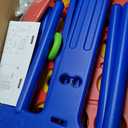 Giant 4 Row Game with Carrying Bag and Mesh Fabric .Giant 4-to-Score Game Set Suitable for Indoor and Outdoor Holiday Parties and Family Gatherings. Blue Red