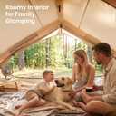 4-6 Person Inflatable Tents with Skylight for Camping,4 Season Blow up Camping Tent with air Pump,Waterproof Camping tarp and Stove fire mat