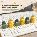 Duck Quacking Fidget Toy - Rechargeable Quacking Duck Keychain, Quacking Duck Stress Reliever with Colorful Lights, Fun & Portable Anxiety Relief Toy (2 PC Quacking Duck)