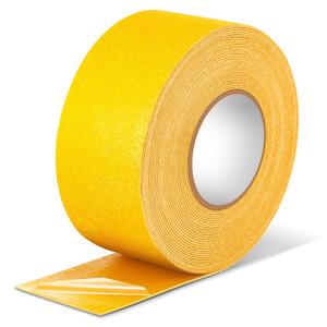 Frienda Reflective Pavement Marking Tape Sports Court Tape Yellow Anti Slip Safety Warning Tapes for Sports Field Factory Stairs Tread Steps Rough Smooth Asphalt Concrete Surfaces (4 Inch x 36 Feet)