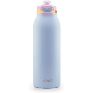 Ello Pop & Fill Insulated Stainless Steel Water Bottle with Quick Fill Lid, Leakproof Locking, Sip or Chug Spout, BPA-Free, Double Wall Vacuum Insulated for Sports, Travel & School- 22oz / 32oz / 40oz