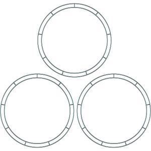 Sumind 3 Pcs Christmas Flat Wire Rings 10" Wire Wreath Frame Christmas Wreath Making Rings for New Year Valentines Decoration