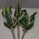 Unpotted Artificial Snake Plant Faux Sansevieria Leaf Single Stem Fake Agave Greenery Realistic Plastic Plant for Home Office Garden Indoor Outdoor Decor