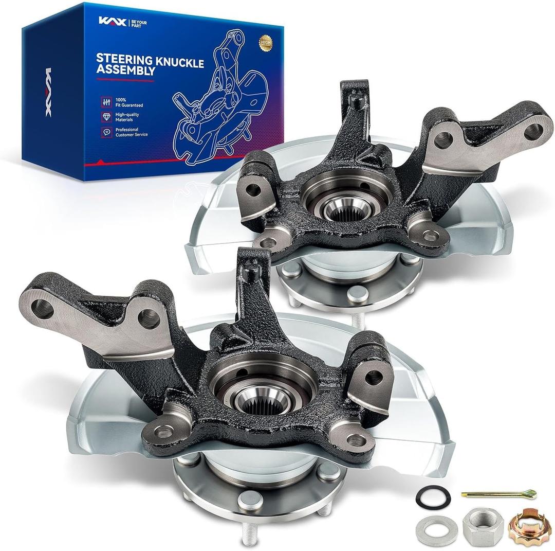 KAX Steering Knuckle Wheel Bearing Hub Assembly Fit for Jeep Patriot 2007-2017, Jeep Compass 2007-2017, Dodge Caliber 2007-2012,Front Passenger and Driver Side Replaces 698-410, 698-411