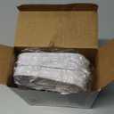 Hoolerry 4 Pcs Hard Clear Zipper Case Makeup Bags Plastic Pencil Pouch Transparent Storage Box Containers for Cosmetics, Snacks, Building Blocks, Puzzles(White,5 x 3 x 2 in)