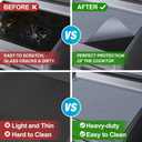 Stove Top Covers for Electric Stove,28 x 20 Silicone Stove Cover Mat, Heat Resistant Glass Cooktop Cover,Ceramic Stove Protector,Flat RV Range Stovetop Protector Pad, Dish Drying Mat for Kitchen,Grey