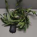 6FT Olive Garland with Lights with Timer Prelit Garland Fairy Lights Christmas Garland for Spring Holiday Fireplace Mantle Decoration Indoor Outdoor