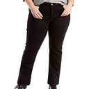 Levi's Women's Classic Straight Jeans (Standard and Plus), Soft Black (Waterless), 22 Long