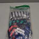 Simple Joys by Carter's Baby 4-Pack Long-sleeve Bodysuit (3-6 Months, Blue/Mint Green/Grey/Red Stripe)