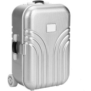 Mini Luggage Box Rolling Suitcase Kids Silver