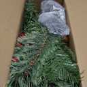 Alupssuc Set of 2 18 Inch Pre-lit Outdoor Christmas Tree with 50 Multi-Color Lights, Timer, Battery Operated Pre-Decorated Frosted Christmas Urn Filler for Pathway &Porch& Yard Decorations, 18 Inch