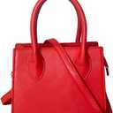 Small crossbody tote bags for women faux leather cute clutch mini purses and handbags (Red)