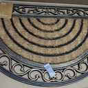 Natural Coir and Rubber Large Half Round Door Mat, 30 x 18 inch, Thick Durable Doormats for Door Entrance, Heavy Duty, Thin Profile Door Mat, Easy to Clean,Long Lasting Front Door Entry Doormat