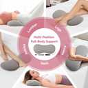 Heated Lumbar Support Pillow for Sleeping Memory Foam Back Pillow for Bed, 3 Heat Levels & 8 Timers, Ergonomic Lower Back Pillow for Side, Back & Stomach Sleepers, Washable Cover