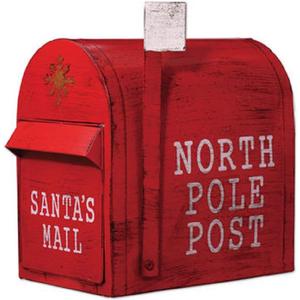 Sunset Vista 15387 North Pole Mailbox, 12-inch Height, Red