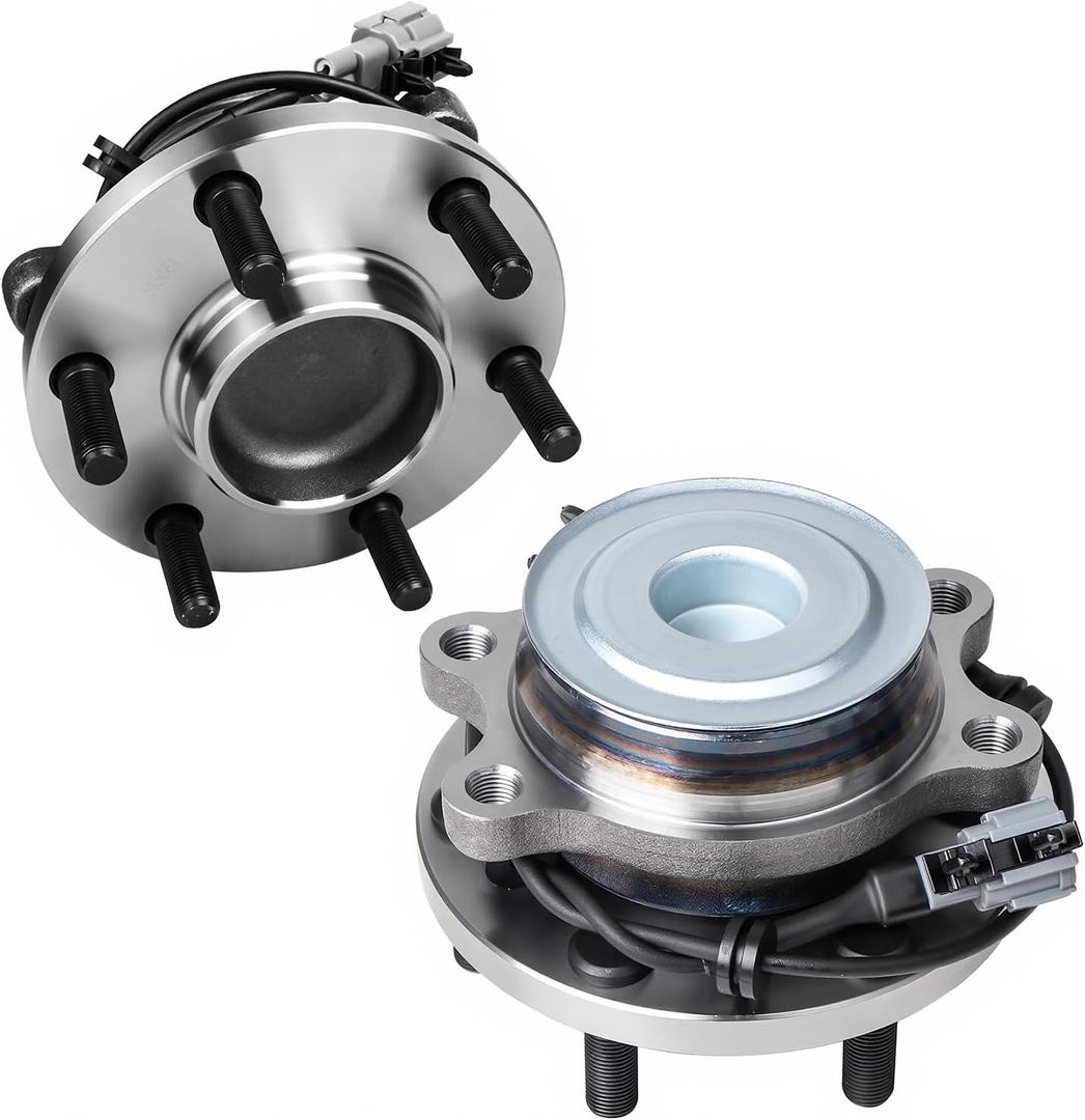 KUSATEC 515064 2WD/RWD Front Wheel Bearing and Hub Assembly Fit for Nissan Frontier 2005-2018, Pathfinder 2005-2012, Xterra 2005-2015, Suzuki Equator 2009-2012, 6 Lug Bolts w/ABS, 2PCS
