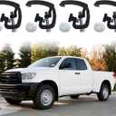 Set of 4 Truck Bed Clamps for Truck Topper/Cap/Camper Shell Compatible with Toyota Tundra 2007-2025 & Tacoma 2005-2015 Bed Rail System