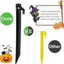 16 Pieces Plastic Inflatable Stakes, 8.7 Inch Inflatable Tent Stakes Replacement Inflatable Stakes for Halloween Christmas Holiday Inflatables Garden Decorations (16, Black)