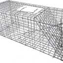 Universal Small Animal Live Capture Trap, 24-inch Humane cage, Heavy-Duty Galvanized Steel mesh, Suitable for Small Raccoons, Small Wild Cats, Marmots, Squirrels, Skunks, and Moles