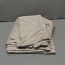 RUVANTI 100% Cotton Waffle Weave King Duvet Cover Set - Pre-Washed Soft Cozy Textured Bedding, 3-Piece, 8 Corner Ties, Breathable, Linen (Stripe)