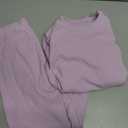 2 Set Girls Thermal Underwear Sets Kids Double-Sided Fleece Lined Long Johns Base Layer Top and Bottom for Cold Weather, M