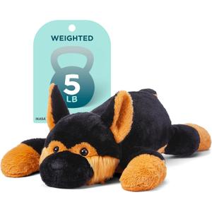 IKASA 5lbs Weighted Stuffed Animal German Shepherd Dog,26 inches Plush Toy Giant Large Big Jumbo Soft Puppy,Huge Size Cute Plushie, Gift for Kids
