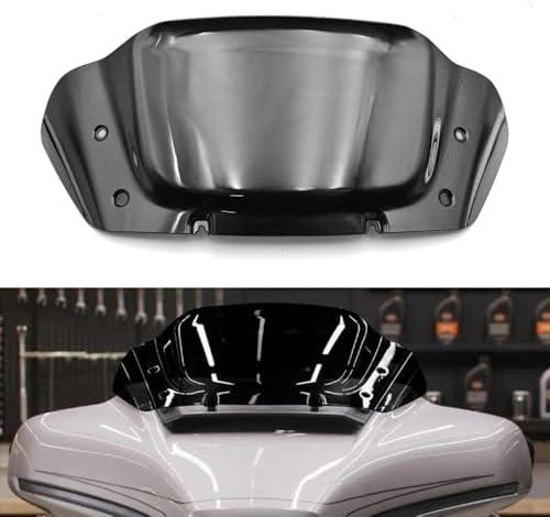 IZX Fits for Harley CVO Street Glide FLHXSE 2023-later Street Glide FLHX 2024-later Motorcycle 8" Front Upper Fairing Windshield Wind Deflector Cowling Windscreen (Black)