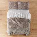 Levtex Home - Kasey Quilt Set - Full/Queen Quilt (88x92in.) + Two Standard Pillow Shams (26x20in.) - Paisley - Red, Blue, Beige, Yellow, Black, and White - Reversible - Cotton Fabric