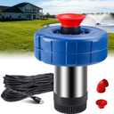 Pond Fountain Aerator - 110V, 0.75KW/1HP, 15000 GPH Pump. Fully Automatic Powerful Lake Floating Fountain with 100 - Foot Power Cord and Two 100 - Foot Guide Ropes for Large Ponds and Lakes (F-65)