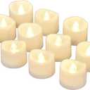 eLander LED Tea Lights Flameless Candle with Timer, 6 Hours on and 18 Hours Off, 1.4 x 1.3 Inch, Warm White, [10 Pack]