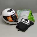 TRIANGLE Kids Motorcycle Helmets Youth Full Face Helmet Lightweight with 2 Visors DOT Approved (Medium, Glossy White)