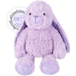 Heatable & Coolable Purple Bunny Stuffed Animal Heating Pad for Soothing & Relaxation, Lavender Purple Bunny Plush for Discomfort, Rabbit Stuffed Animals for Kids, Bunny Plushies Gifts, Purple 