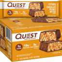 Quest Nutrition Crispy Chocolate Peanut Butter Hero Protein Bar, 18g Protein, 1g Sugar, 3g Net Carb, Gluten Free Protein Snack, Keto Friendly, 12 Count