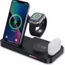 6-in-1 Fast Wireless Charging Station for iPhone 16/15/14/13, Apple Watch Ultra/9/8, AirPods Pro,18W Qi-Certified (B19-C-Black)