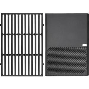 Grill Griddle and Grates for Weber Spirit 300, E-310, GS4 Spirit II 300 Series Grills, Genesis Silver/Gold B & C, Genesis 1000-3500, Reversible Cast Iron 7598 Griddle Plate, 7638 Grill Grate