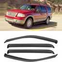 Window Rain Guards for 2002-2010 Ford Explorer/Mercury Mountaineer, Window Visor Guard Vent Wind Shade Deflector Rain Shield Protector Sun Visor for 2003-2010 Lincoln Aviator, Outside-Mount, 4PCS