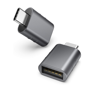 Syntech USB C to USB Adapter Pack of 2 USB C Male to USB 3.0 Female Adapter Compatible with MacBook Pro Air 2024, Microsoft Surface, iPad,Samsung Notebook, Dell XPS and More Type C Devices,Space Grey