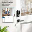 Veise VE06-L Smart Locks with 2 Lever Handle Set, App Control, Keyless Entry Deadbolt for Front Door, Electronic Digital Touchscreen Keypad, Auto Lock, Waterproof, Easy Installation, Matte Black