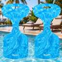 2 Pcs Saddle Float Foam Saddle Seat Float Water Solid Swimming Pool Chair Swirl Pattern for Lake Beach River Boat Parks 31.5 x 16 x 1.3inch