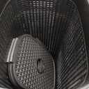 Mind Reader Slim Laundry Hamper with Lid, 60L Tall Clothes Basket, Narrow Tapered Design for Bathrooms, Closets and Laundry Rooms, Plastic, 2 Pack, Black