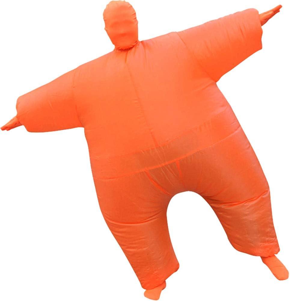 IHGYT Inflatable Masquerade Costume Full body suit Air Blow up Costumes Jumpsuit Suit (Orange), Size: 5.2′ (1.6M) to 7.2′ (2.2M) 