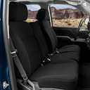 Seat Covers for Chevy Silverado & GMC Sierra 1500 2014 2015 2016 2017 2018 Front & Rear 60/40 Split Bench Full Set Foam Padded Heavy-Duty Automotive Seat Cover Set - Black