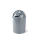 Umbra 1.25 Gallon Mini Waste Can with Removable Swing-Top Lid - Small Garbage Bin for Kitchen, Bathroom, Bedroom, Office - Compact Trash Can Fit Under Tables & Counters - Steel Blue