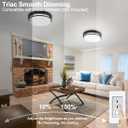 2Pack LED Flush Mount Ceiling Light Fixture 13" 20W, 3000/4000/5000K Color Adjustable, Dimmable Ceiling Lamp for Kitchen, Hallway, Stairwell, Oil Rubbed Bronze, ETL